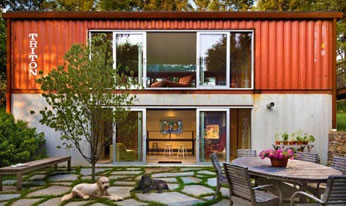 two story shipping container home